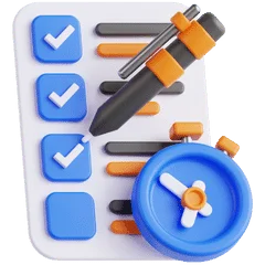Illustration of a checklist and pen